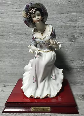Buy Vintage CAPODIMONTE By Vittorio Sabadin Large Porcelain Figurine Woman With Bird • 350£