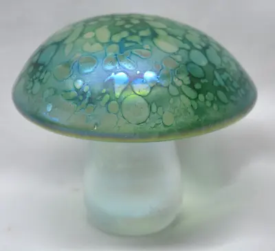 Buy John Ditchfield - Green Glasform Mushroom Paperweight 8cm X 8cm • 45£
