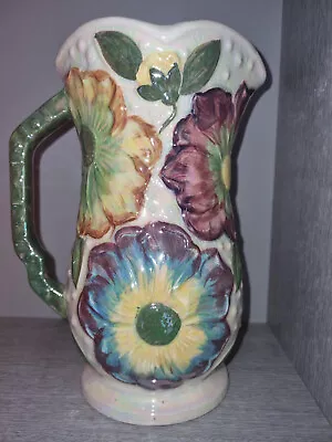 Buy Vintage Art Deco Price Kensington Ware Large Bright Lustre Sunflower Jug Vase • 6.99£