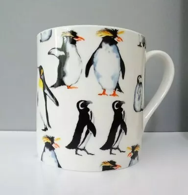 Buy Bone China Animal Penguin Chintz Mug Hand Decorated In Wales Gift • 9.99£