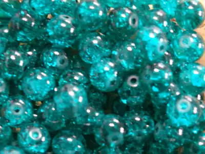 Buy Emerald Green  10mm Crackle Glass Beads • 3.80£