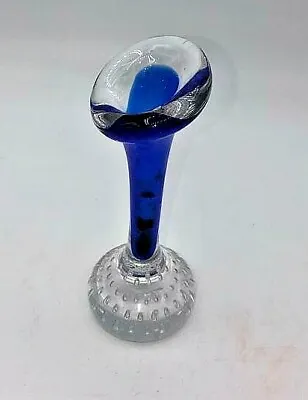 Buy ✅Cobalt Blue Vintage Aseda Glass Scandinavian Bullicante 'Bone' Vase C1960s✅ • 11.99£