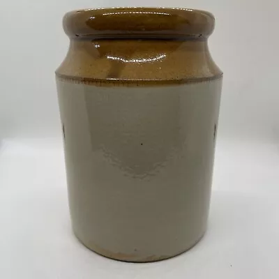 Buy Stoneware Salt Glazed Storage Jar/Pot  Vintage 17.5cm Tall 12cm Diameter • 14£