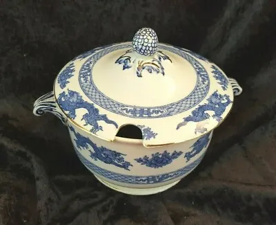 Buy Bowl Booths Blue Dragon Silicon China Lidded Serving Round Pattern To Rim • 35.74£