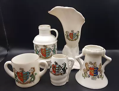Buy Goss/Crested China X5 All With IPSWICH Crests Inc Kendal Jug, Salisbury Jack. • 8£