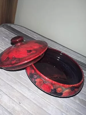 Buy Moorcroft Leaf Berries Flambé Pot Dish Lidded Pottery 1920s Super Item Condition • 150£