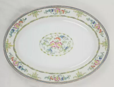 Buy Antique Noritake China The Kiva Blue Border 13  Oval Serving Platter From 1915 • 18.94£