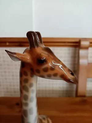 Buy Large Vintage USSR Porcelain Giraffe Sitting Position Poorly Ear • 25£