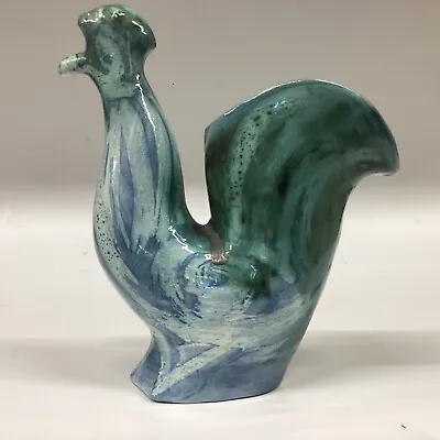 Buy Rye Pottery Cockerel Chicken Vase Signed By David Sharp Blue Chicken • 40£