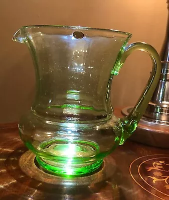 Buy Uranium  /  Manganese ? Green Vintage Lemonade Jug, Pitcher, Cocktail Jug, Vase. • 10£