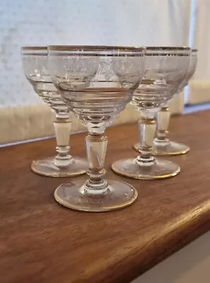 Buy Stunning Set Of 4 Small Vintage 1970's Drinking Glasses  • 4£