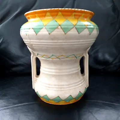 Buy ART DECO Geometric Burleigh Ware Large Vase #115 - 6214 Pattern  C1930 • 14.99£