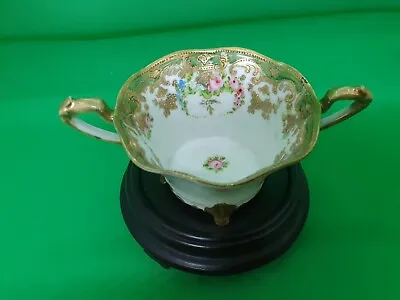 Buy Stunning Hand Painted And Gilded Noritake Twin Handled Cup Early Mark. • 29.99£