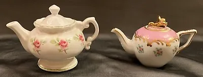Buy 2 Miniature Teapots Royal Crown Duchy Fine Bone China Past Times Porcelain • 22£