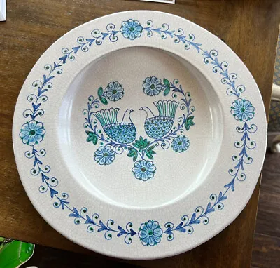 Buy Filadelfio Italian Pottery 13.5  Plate Platter Bowl Floral Birds EUC Sicilian • 18.93£