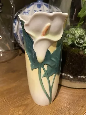 Buy Franz Porcelain Vase Sculpted  Floral Lily Vase FZ00003 Handmade Ltd Edition • 27.99£