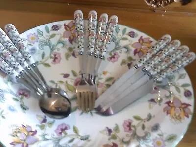 Buy 12PCS CUTLERY SET IN A MINTON HADDON HALL STYLE DESIGN Several Available • 24.99£