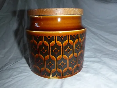 Buy Vintage Hornsea Heirloom (Brown) Storage Jar With Wooden Lid. Retro 1970's • 2.90£