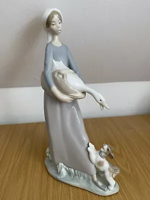 Buy Lladro  Girl With Goose & Dog  4866 In Lovely Condition • 25£
