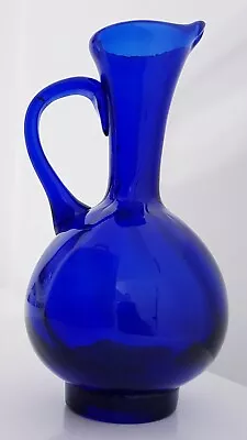 Buy Mid Century Modern Cobalt Blue Glass Jug • 5.50£