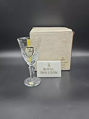 Buy Royal Doulton Crystal WINDSOR Set(s) 4 Red Wine Glasses MINT NEW BOXED Attatched • 142.87£