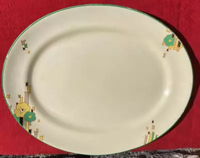Buy Art Deco Homeleigh Ware Hand Painted Serving Platter.Morley Fox Mayfair OvalDish • 9.95£