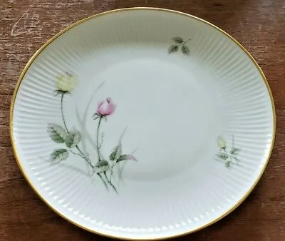 Buy Thomas Rosenthal Luncheon Plate Pattern 2031 Cream Ribbed W/ Pink, Yellow Roses • 8.54£