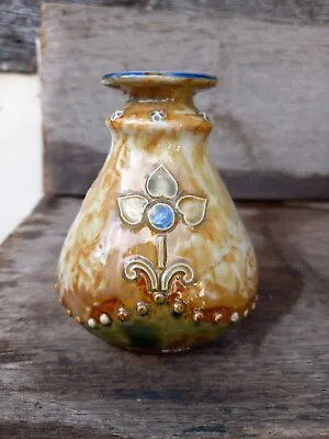 Buy A Very Nice Miniature/Small Size DOULTON Lambeth Art Nouveau Vase C1900. • 65£