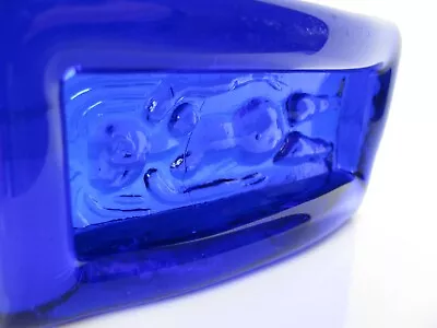 Buy Kosta Boda Nude Female Design Art Glass Dish By Erik Hoglund Cobalt Blue A* • 60£