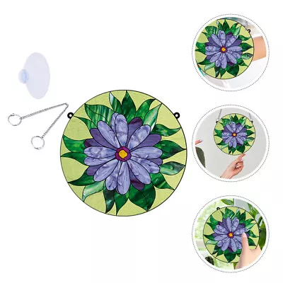 Buy Stained Glass Flower Suncatcher Wall Decor For Window-RL • 9.44£