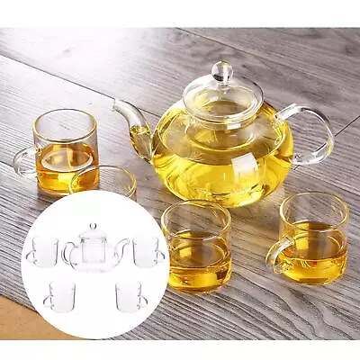 Buy Teapot Set Borosilicate Glass Flower Heat Proof Decor Drink Tea Maker Strainer • 25.28£
