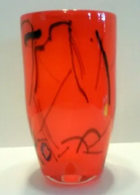 Buy Eastern Art Glass Cased Vase Abstract Design 9.5  Tall • 21.64£