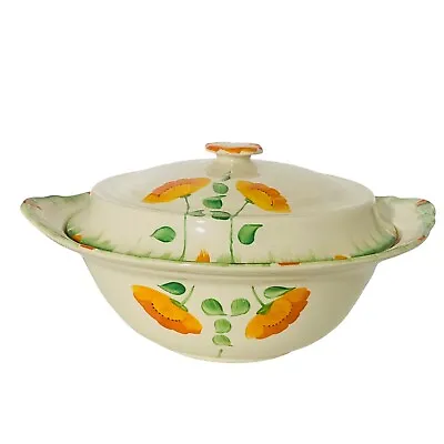 Buy Vintage Swinnertons Luxor Vellum Orange Poppy Tureen Dish With Lid Art Deco • 14.99£