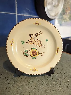 Buy Deer And Sunflower Honiton Pottery Devon Plate Vintage • 25£