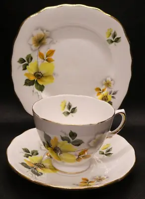 Buy Vintage Royal Vale Trio With Yellow Flowers (pattern No 8221) • 24£