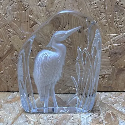 Buy Wedgewood Crystal Glass Bird Paperweight - Heron - 12.5x9.5x3cm • 9.99£