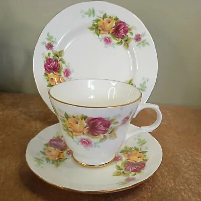 Buy Vintage, CROWN TRENT, Bone China, 'Old Country Roses' Cup, Saucer & Plate, Trio • 4.95£