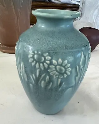 Buy Rookwood Art Pottery Vase Dated 1946 Raised Daisy Or Sunflower Pattern #2591 • 207.13£