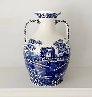 Buy Rare Spode Blue Tower Large Twin Handled Vase • 19.99£