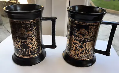 Buy Sylvac Ware Tankard’s King Arthur & The Knights Of The Round Table X2 Vintage • 10.99£