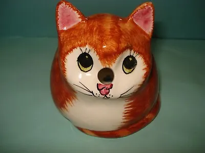 Buy Vintage Hand Painted Babbacombe Pottery Ginger  Cat String / Wool Holder • 12.99£