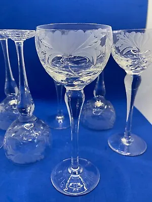 Buy ROYAL BRIERLEY CRYSTAL HONEYSUCKLE HOCK WINE GLASS - More Available • 28£