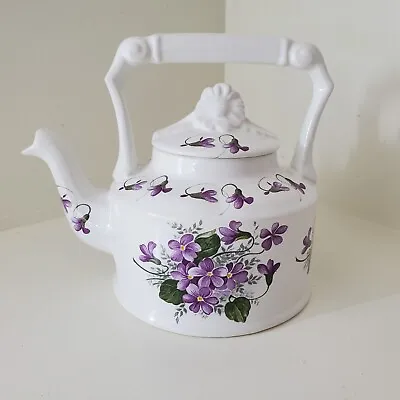Buy Vintage Arthur Wood England Mini Teapot 2 Cup Purple Violets Floral #6432 • 47.37£