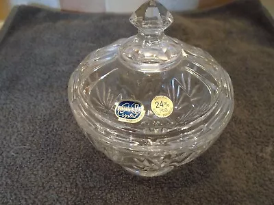 Buy Bohemia 24% Lead Crystal Lidded Bowl Made In Czech Republic - Boxed • 9.50£