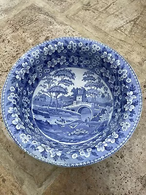 Buy Victorian Antique Copeland Spode Italian Blue Wash Basin In Excellent Condition • 75£