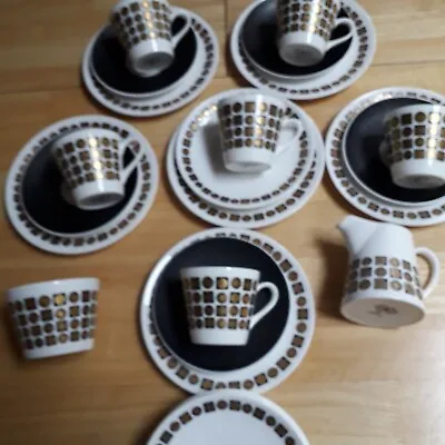 Buy Vintage Mid Century Porcelain Royal Tuscan Tiara Coffee/Tea Set With Side Plates • 7.99£