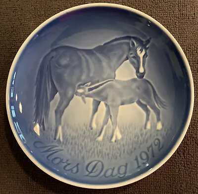 Buy Bing Grondahl Copenhagen Porcelain Vintage 1972 Mothers Day Plate Horse - MINT • 6.61£