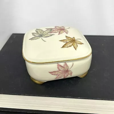 Buy ROSENTHAL Porcelain Footed Box Japanese MAPLE LEAF Pattern Gold Tredwitz 1950s • 17.26£