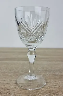 Buy Thomas Webb Crystal Glass Wine Glass St Andrews Pattern Height 12.2cm Vintage. • 15£