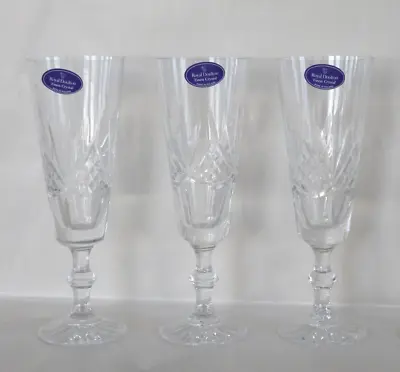 Buy Set Of 3 Champagne Flutes Royal Doulton • 19.99£